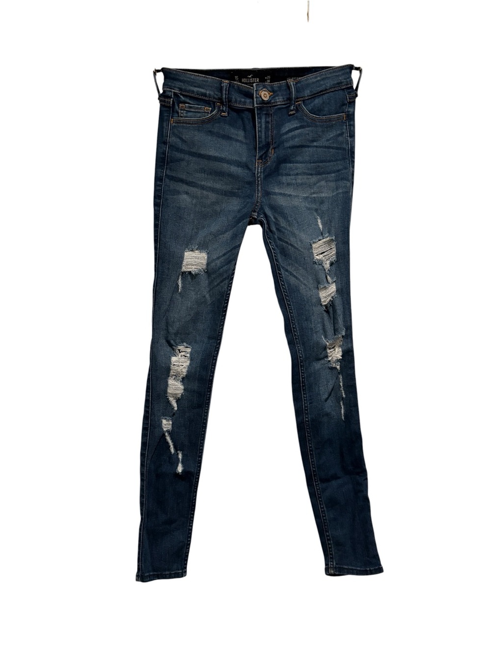 Hollister Dark Indigo Ripped Skinny Jeans